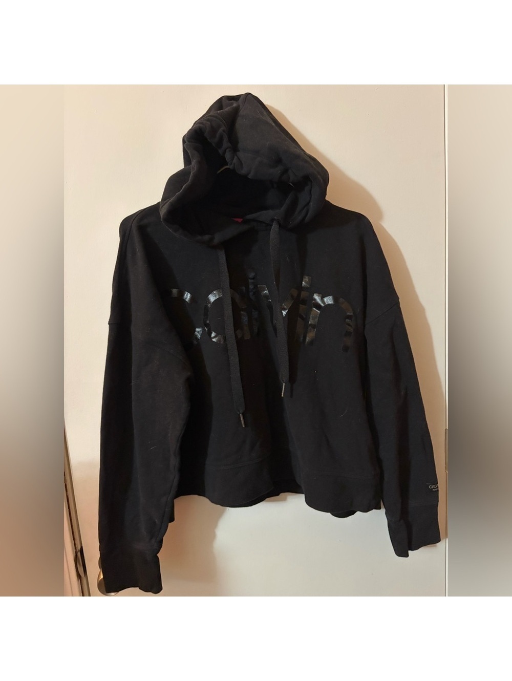 Women’s Calvin Klein Crop Black Hoodie size XL Tote3